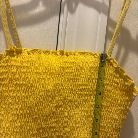 Yellow Smocked Kid’s Bathing Suit Top - Picture 5 of 6